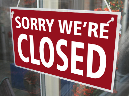 YES WE'RE OPEN / SORRY WE'RE CLOSED HANGING SIGN, SHOP WINDOW DOOR ...